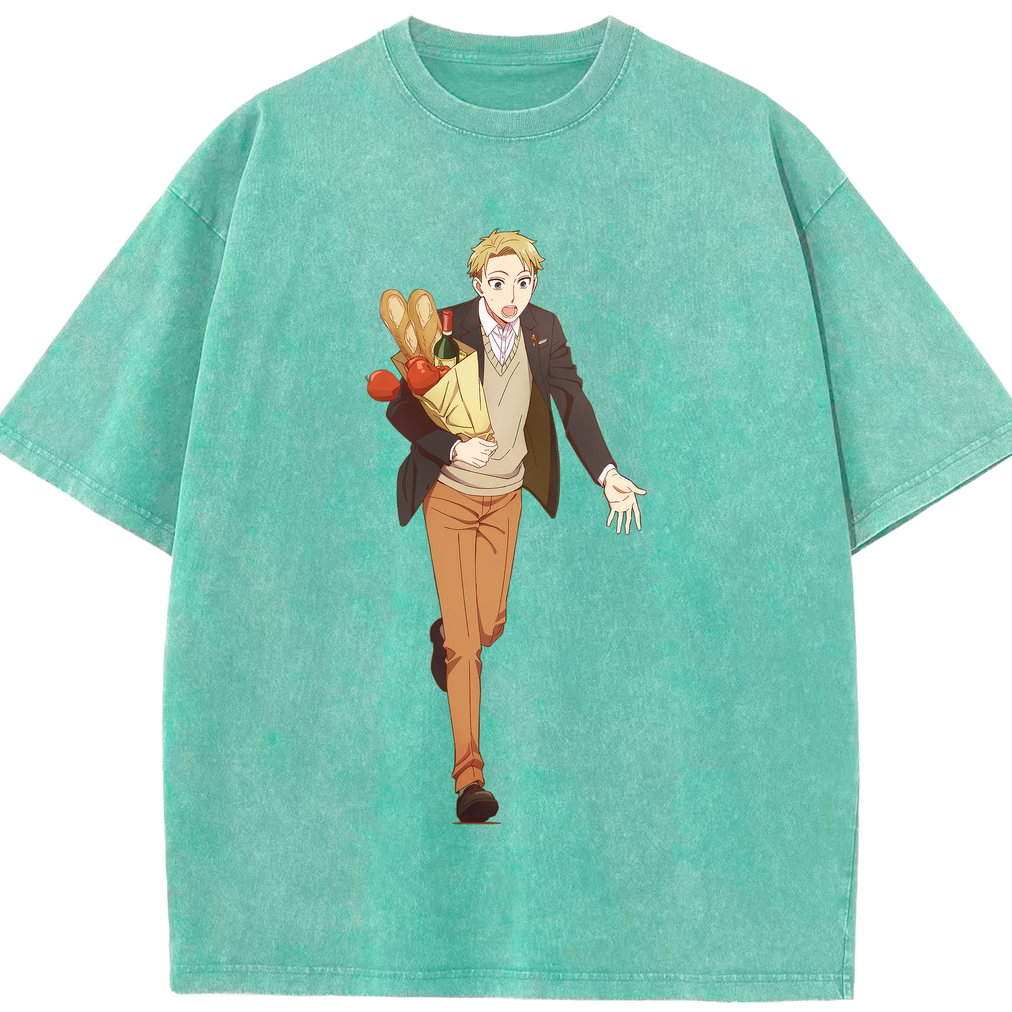 （画像用） SPY×FAMILY间谍家家酒 綿100% ヴィンテージ風 半袖Tシャツ（フロントプリント）